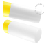 Yellow porcelain wall light with glass lampshade.