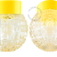 Yellow porcelain lamp.