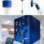 Blue wall or ceiling light.