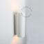 cylindrical up & down wall light in white ceramic