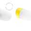 Yellow porcelain wall light with glass lampshade.