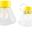Yellow porcelain lamp.