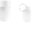 White porcelain lamp with glass lampshade.