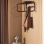 Retro coat rack with hat shelf.