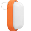 Oval orange bulkhead light.
