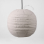 Linen and cotton lampshade for pendant light.