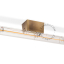 Lampe S14d Linestra en laiton avec ampoule tubulaire transparente.