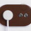 brown flush mount outlet & two-way or simple switch – double nickel-plated toggle