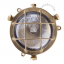 Raw brass marine wall light for outdoor use or bathroom.