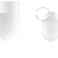 White porcelain lamp with glass lampshade.