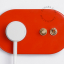 red flush mount outlet & two-way or simple switch – raw brass toggle & pushbutton