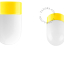 Yellow porcelain lamp.