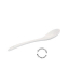 White bone china tea spoon.