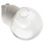 white porcelain wall light with glass globe for bathroom or outdoor use