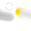 Yellow porcelain wall light with glass lampshade.
