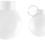 White porcelain lamp with glass lampshade.