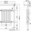 Traditional heated towel rail.