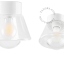 White porcelain lamp with glass lampshade.