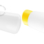 Yellow porcelain wall light with glass lampshade.
