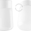 Lampe en porcelaine blanche avec abat-jour en verre.
