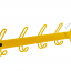 yellow coat rack