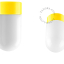 Yellow porcelain lamp.