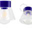 Blauwe, porseleinen lamp.