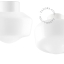 White porcelain lamp with glass lampshade.