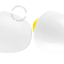 Yellow porcelain wall light with glass lampshade.
