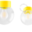 Yellow porcelain lamp.