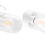 Applique in porcellana bianca con paralume in vetro.
