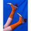 chaussettes orange en coton bio