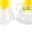 Yellow porcelain lamp.