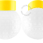 Yellow porcelain lamp.