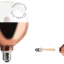 Light bulb with copper base mirror