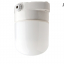 white porcelain light with glass globe for bathroom or outdoor use