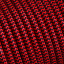 Black and red zigzag fabric cable.