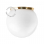 Lampe globe opale pour salle de bain ou extérieur.