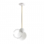 White porcelain ceiling light with glass shade.