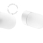 White porcelain wall light with glass lampshade.