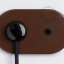 brown flush mount outlet & two-way or simple switch - black toggle