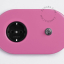 pink flush mount outlet & switch – nickel-plated pushbutton