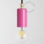 Pink lampholder.