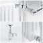 Traditional heated towel rail.