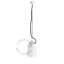 White porcelain pendant light with glass globe.