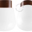 Lampe ronde en porcelaine marron.