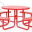 Steel garden table.