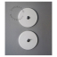 Round white porcelain light switch.