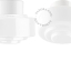 Lampe en porcelaine blanche avec abat-jour en verre.