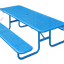 Table de jardin en acier.
